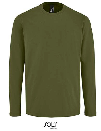 Men´s Long Sleeve T-Shirt Imperial in Dark Khaki, Größe 4XL