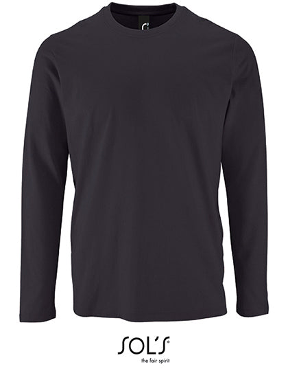 Men´s Long Sleeve T-Shirt Imperial in Mouse Grey (Solid), Größe 3XL