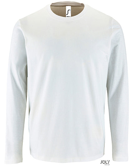 Men´s Long Sleeve T-Shirt Imperial in White, Größe XS