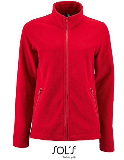 Women´s Plain Fleece Jacket Norman in Red, Größe 3XL