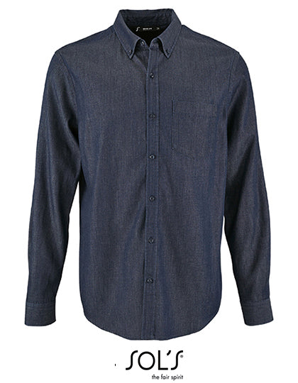 Men´s Denim Shirt Barry in Denim Brut, Größe 3XL