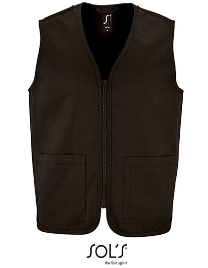 Unisex Bodywarmer Wallace in Black, Größe 4XL