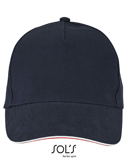Unisex Contrast Three-Colour Cap Longchamp in French Navy, Größe One Size
