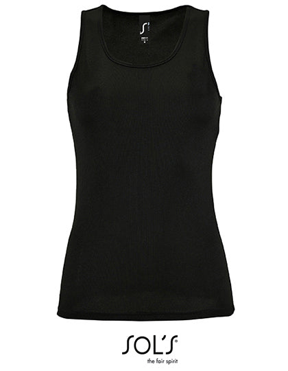 Women´s Sports Tank Top Sporty in Black, Größe XXL