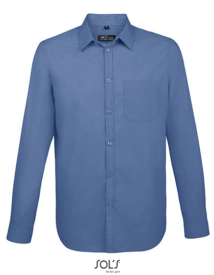 Men´s Baltimore Fit Shirt in Middle Blue, Größe 3XL