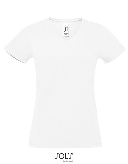 Women´s Imperial V-Neck T-Shirt in White, Größe XXL