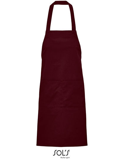Unisex Gamma Apron in Burgundy, Größe 90 x 75 cm