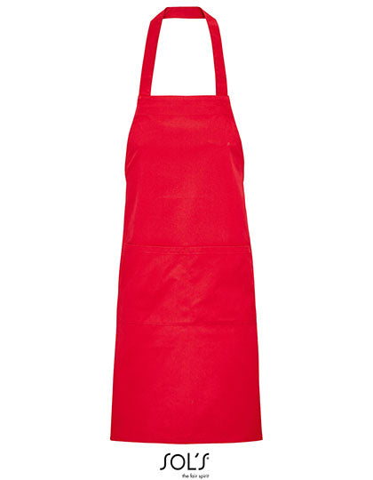 Unisex Gamma Apron in Red, Größe 90 x 75 cm