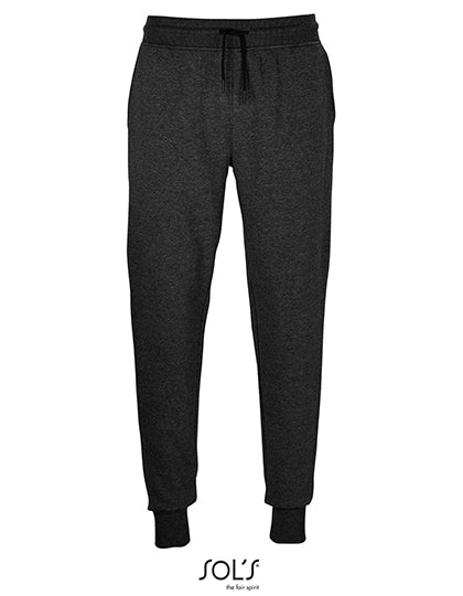 Unisex Jumbo Fleece Jog Pants in Charcoal Melange, Größe 3XL
