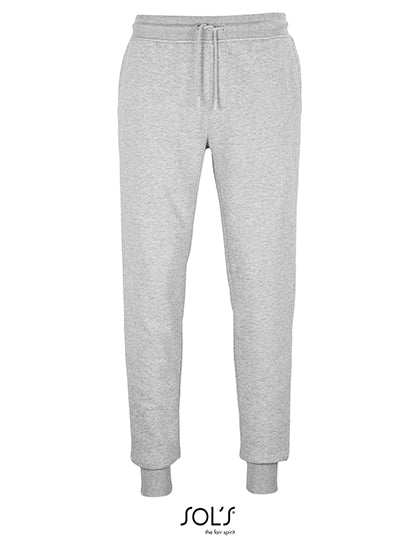 Unisex Jumbo Fleece Jog Pants in Grey Melange, Größe 3XL