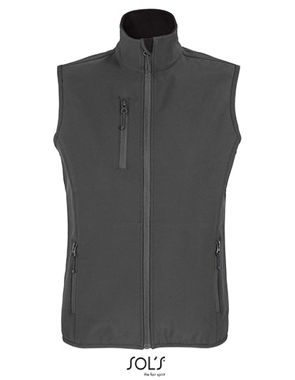 Women´s Falcon Zipped Softshell Bodywarmer in Charcoal Grey (Solid), Größe 3XL