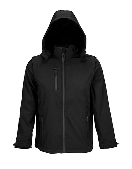 Softshell Jacket 3in1 Falcon in Black, Größe 5XL