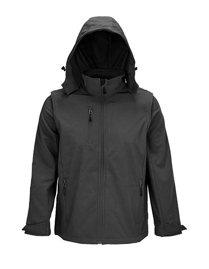 Softshell Jacket 3in1 Falcon in Charcoal Grey (Solid), Größe 5XL
