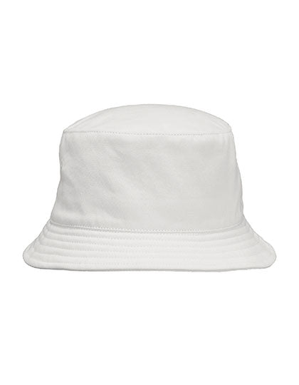 Unisex Bucket Hat Twill in White, Größe M/L