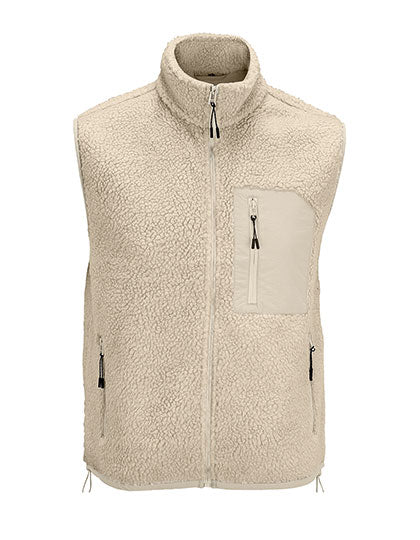 Unisex Sherpa Bodywarmer Fury in Shear Beige, Größe 3XL
