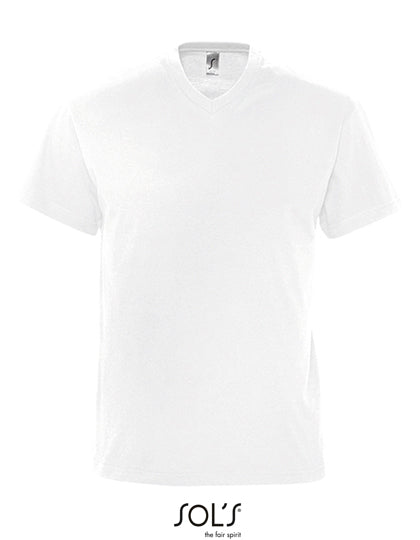 V-Neck T-Shirt Victory in White, Größe 3XL