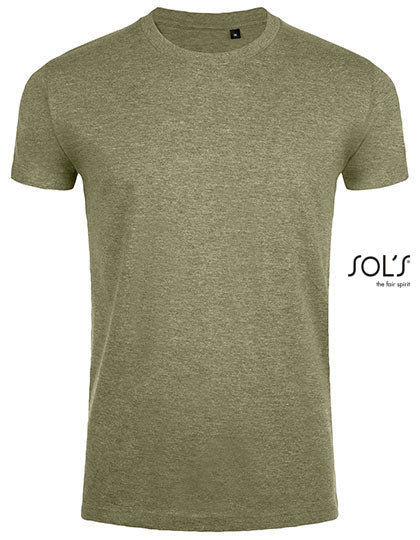 Imperial Fit T-Shirt in Heather Khaki, Größe XXL