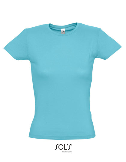 Women´s T-Shirt Miss in Atoll Blue, Größe XXL