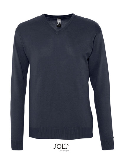 Men´s V-Neck Sweater Galaxy in Navy, Größe 3XL