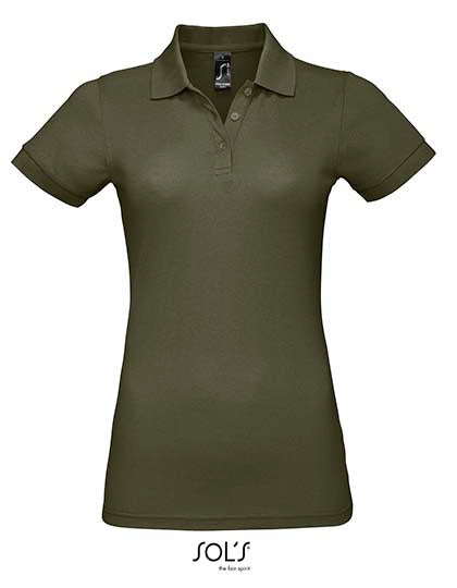Women´s Polo Shirt Prime in Army, Größe 3XL