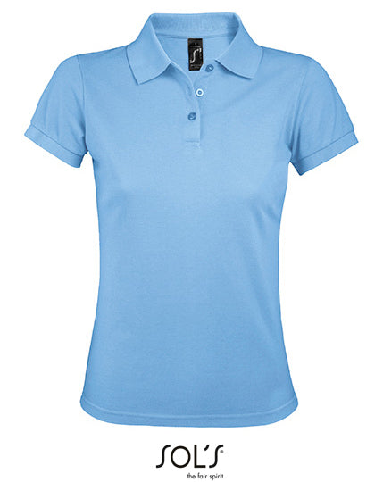 Women´s Polo Shirt Prime in Sky Blue, Größe 3XL