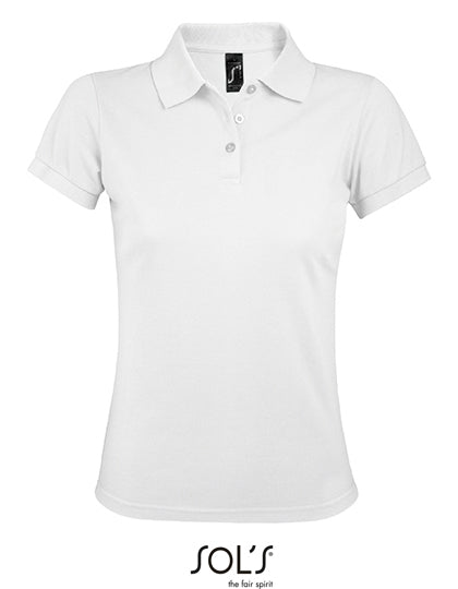 Women´s Polo Shirt Prime in White, Größe 3XL