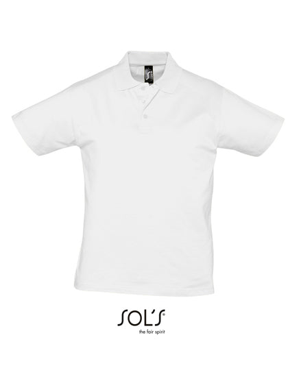 Men´s Jersey Polo Shirt Prescott in White, Größe 3XL