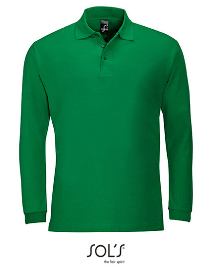Long Sleeve Polo Winter II in Kelly Green, Größe XXL