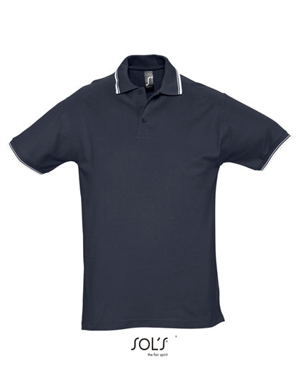 Contrast-Polo Practice in Navy, Größe XXL