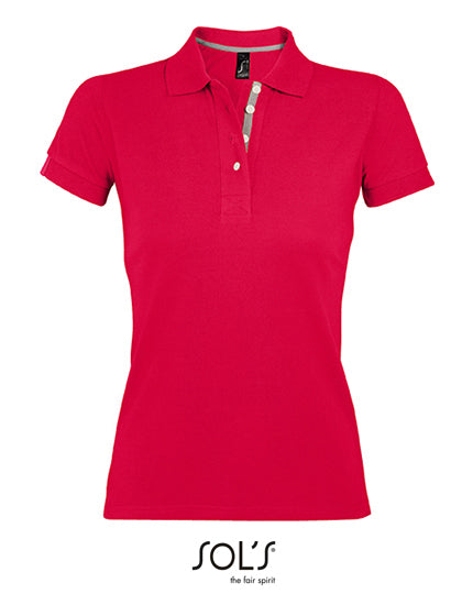 Women´s Polo Shirt Portland in Red, Größe XXL