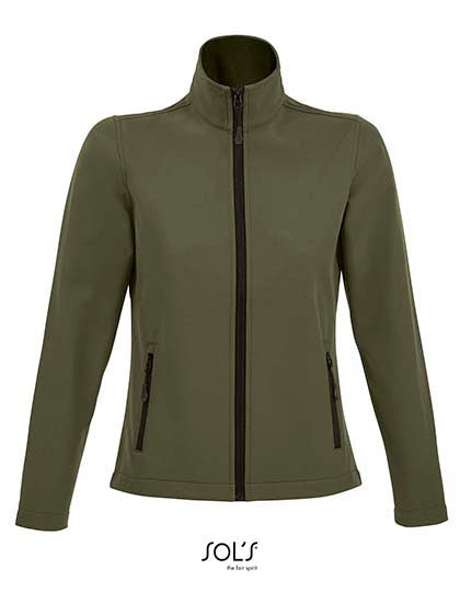 Women´s Softshell Zip Jacket Race in Army, Größe XXL