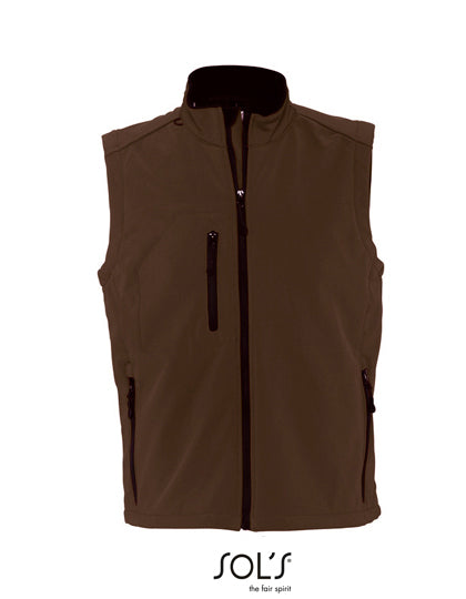 Men´s Sleeveless Softshell Rallye in Dark Chocolate, Größe 3XL