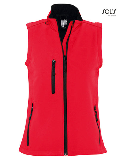 Women´s Sleeveless Softshell Rallye in Red, Größe XXL