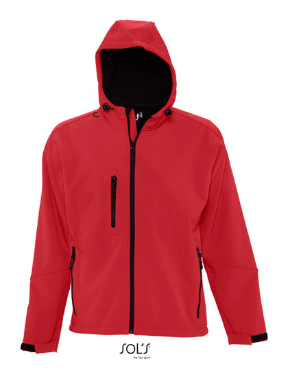 Men´s Hooded Softshell Jacket Replay in Pepper Red, Größe 3XL