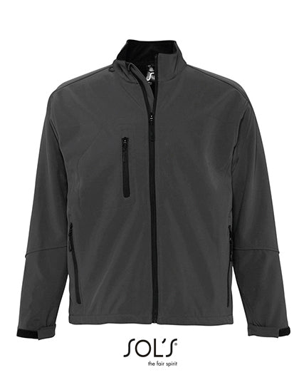 Men´s Softshell Jacket Relax in Charcoal Grey (Solid), Größe 4XL