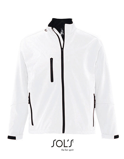 Men´s Softshell Jacket Relax in White, Größe 4XL