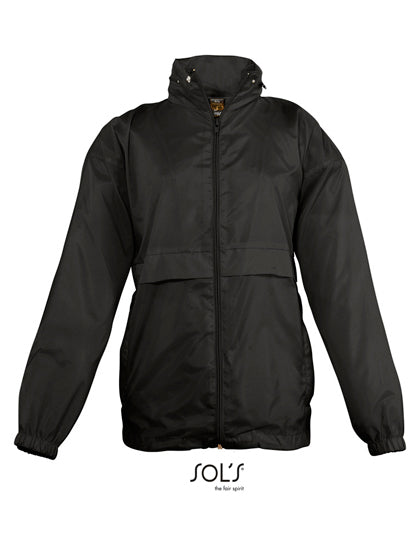 Kids´ Windbreaker Surf in Black, Größe 15/16 (165-176cm)