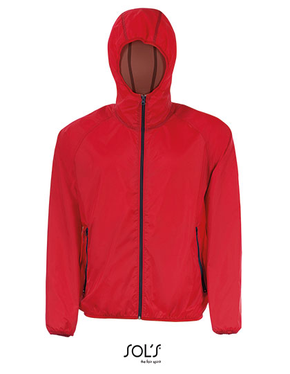 Unisex Windbreaker Shore in Red, Größe 3XL
