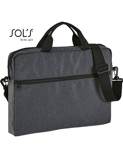 Dual Material Briefcase Porter in Charcoal Melange, Größe 40 x 29 x 5,5 cm