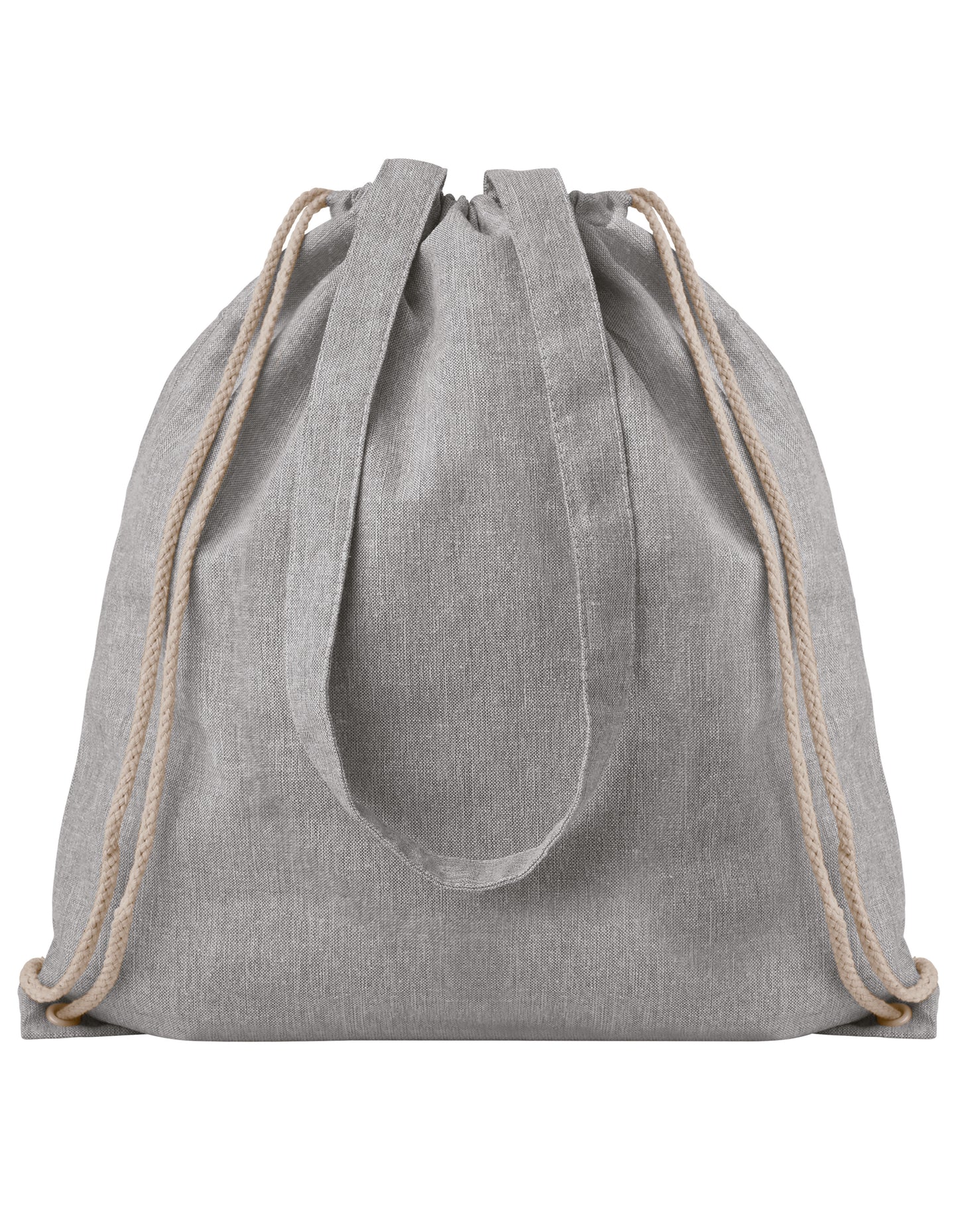 Drawstring Backpack With Handles Atlanta in Grey Melange, Größe 38 x 42 cm