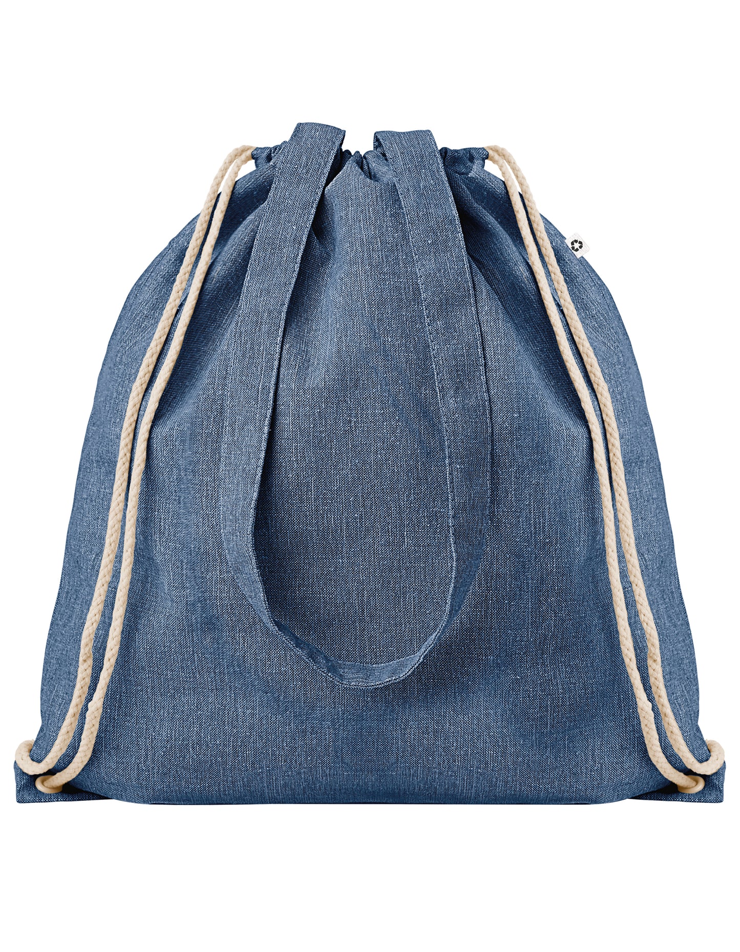 Drawstring Backpack With Handles Atlanta in Heather Blue, Größe 38 x 42 cm