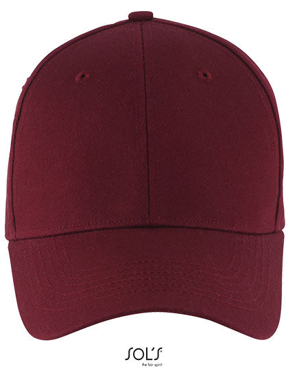 Six Panel Cap Blaze in Burgundy, Größe One Size