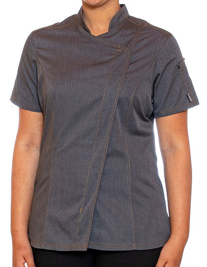 Ladies Asymmetric Jacket in Grey, Größe 18