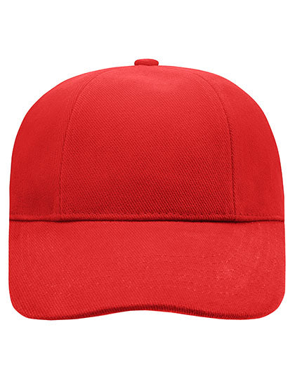 Turned 6 Panel Cap Laminated in Red, Größe One Size