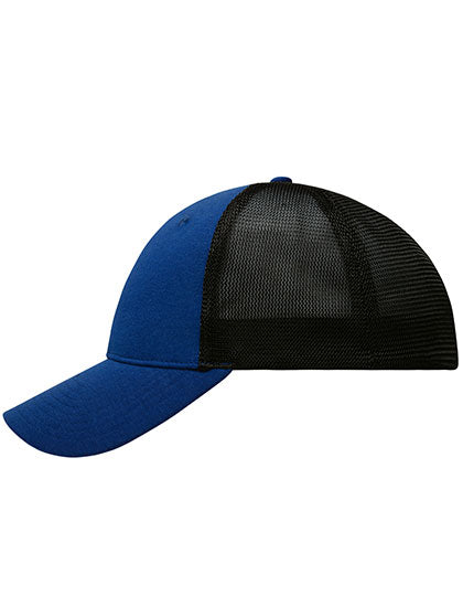 6 Panel Elastic Fit Mesh Cap in Royal, Größe L/XL (58/59 cm)