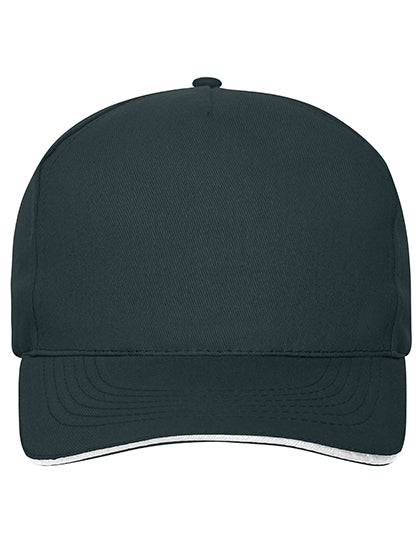 5 Panel Sandwich Cap Bio Cotton in Navy, Größe One Size