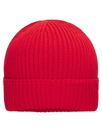 Bio Cotton Winter Beanie in Red, Größe One Size