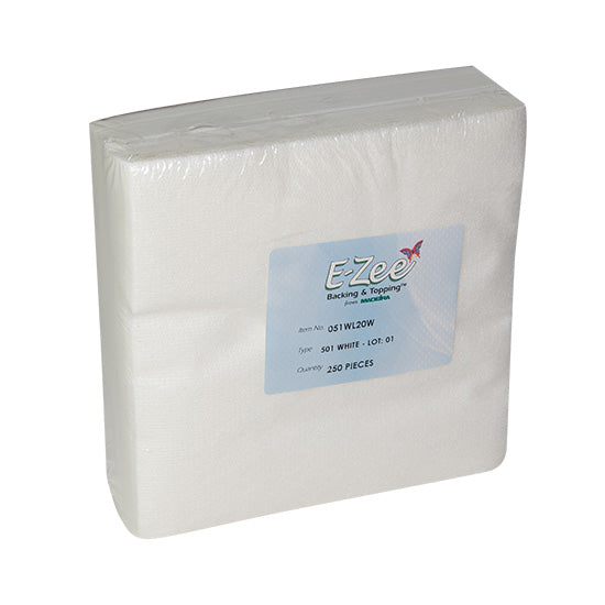E-Zee Weblon Stickvlies (250 Stück) in White, Größe 20 x 20 cm