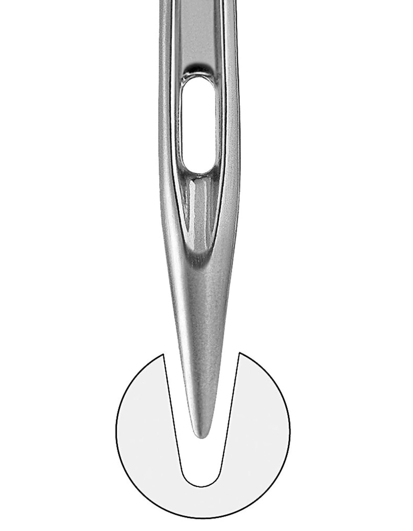 Nadeln 70er mit halbrunder Spitze (100 Stück)