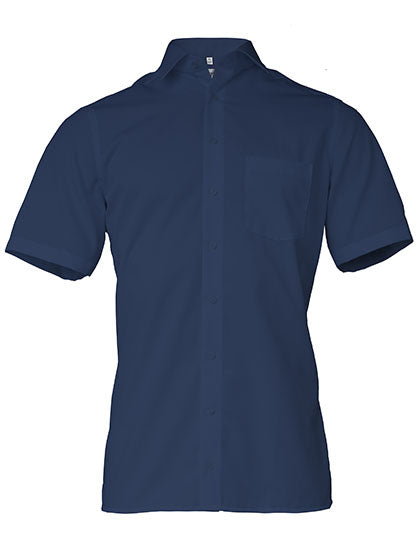 Men´s Shirt Modern Fit Short Sleeve in Navy, Größe 47